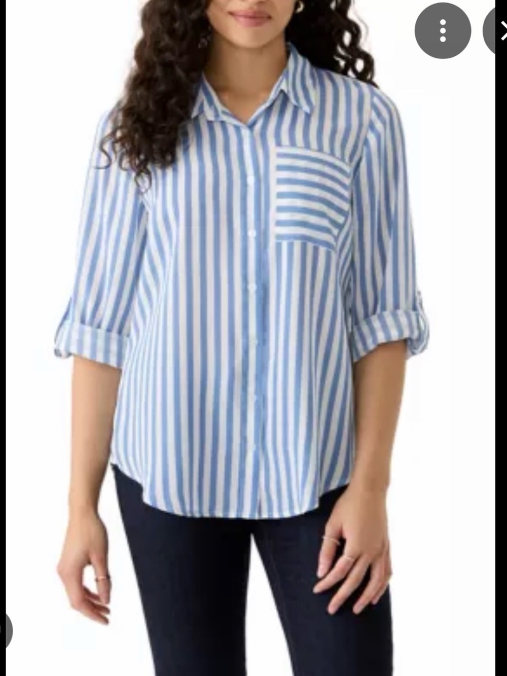 grand & greene Light Blue and White Striped Button-Down Shirt